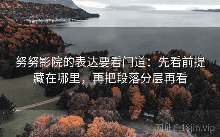努努影院的表达要看门道：先看前提藏在哪里，再把段落分层再看