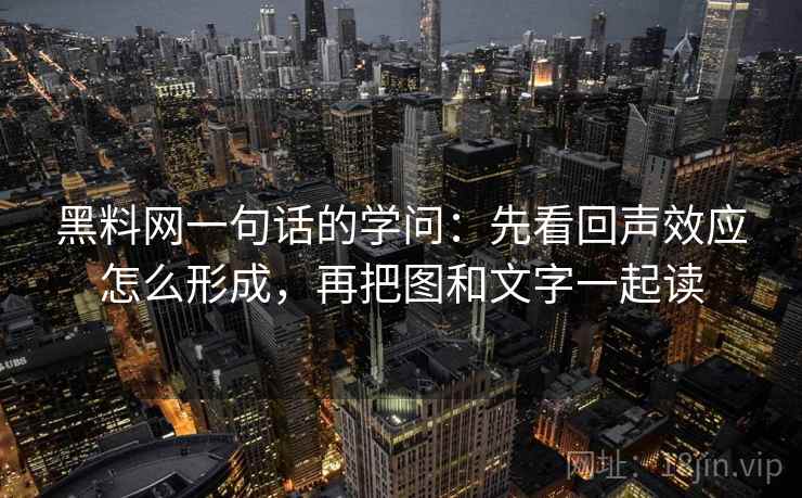 黑料网一句话的学问：先看回声效应怎么形成，再把图和文字一起读